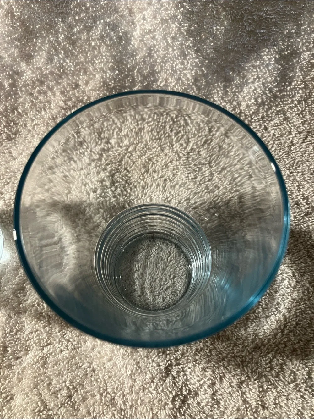 2 IKEA Vanlig Clear Light Blue Glass Drinking Tumbler Italy